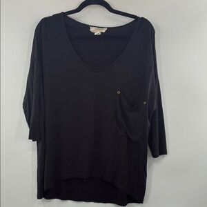 3FOR$20 High Low Black Women's 3/4 SleeveTop flowly size S/m